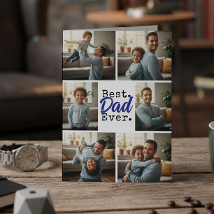 Bester Vater überhaupt Foto-Collage Geburtstag Vat Karte