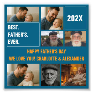 Bester Vater überhaupt Foto-Collage und benutzerde Fotodruck