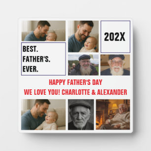 Bester Vater überhaupt Foto-Collage und benutzerde Fotoplatte