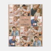 Bester Vater überhaupt Fotocollage | Personalisier Fleecedecke (Vorderseite)