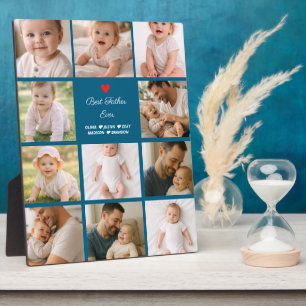Bester Vater überhaupt Fotocollage Personalisier Fotoplatte
