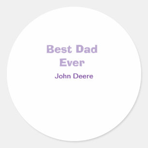 Bester Vater überhaupt, frohen Vatertag Name Lilae Runder Aufkleber