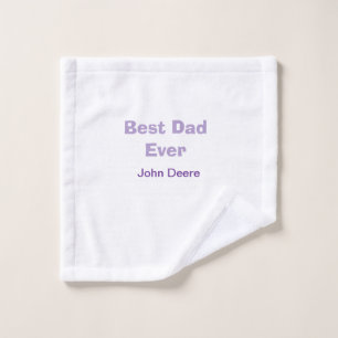 Bester Vater überhaupt, frohen Vatertag Name Lilae Waschlappen