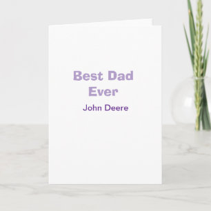 Bester Vater überhaupt Frohen Vatertag Name LilaEi Karte