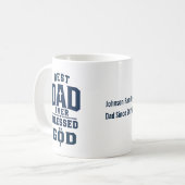 Bester Vater überhaupt, gesegnet von Gott Personal Kaffeetasse (Vorderseite Links)