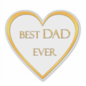 Bester Vater überhaupt golden Aufkleber (Vorderseite)