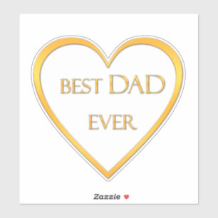Bester Vater überhaupt golden Aufkleber