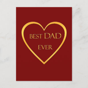 Bester Vater überhaupt golden Postkarte