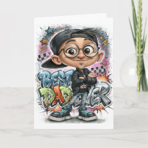 Bester Vater überhaupt Graffiti Karte