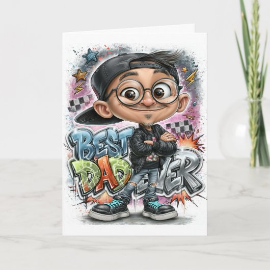 Bester Vater überhaupt Graffiti Karte (Vorderseite)