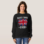 Bester Vater überhaupt Großbritannien Flagge Beste Sweatshirt (Vorne ganz)