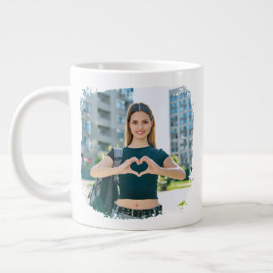 Bester Vater überhaupt Grunge-Rahmen-Foto Jumbo-Tasse