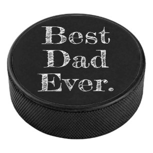Bester Vater überhaupt Handgezeichnete Typografie Eishockey Puck