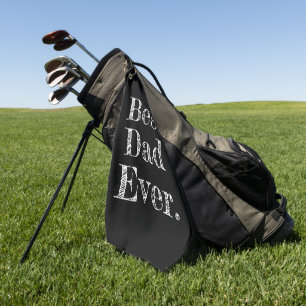 Bester Vater überhaupt, handgezeichnete Typografie Golfhandtuch