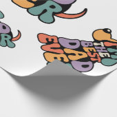 Bester Vater überhaupt Hund Grafik Geschenkpapier (Ecke)