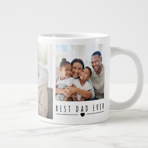 Bester Vater überhaupt, individuelle Fotocollage a Jumbo-Tasse