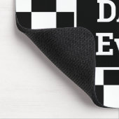 Bester Vater überhaupt Karomuster in Schwarz und W Mousepad (Ecke)