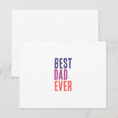 Bester Vater überhaupt Minimalist Cool Professione Mitteilungskarte (Vorne/Hinten)