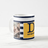Bester Vater überhaupt! Mit dem Foto und Monogramm Kaffeetasse (Vorderseite Links)