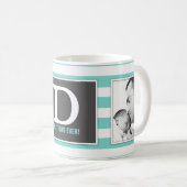 Bester Vater überhaupt! Mit dem Foto und Monogramm Kaffeetasse (VorderseiteRechts)