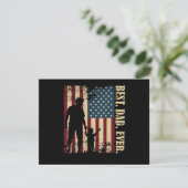 Bester Vater überhaupt mit uns Amerikanische Flagg (Stehend Vorderseite)