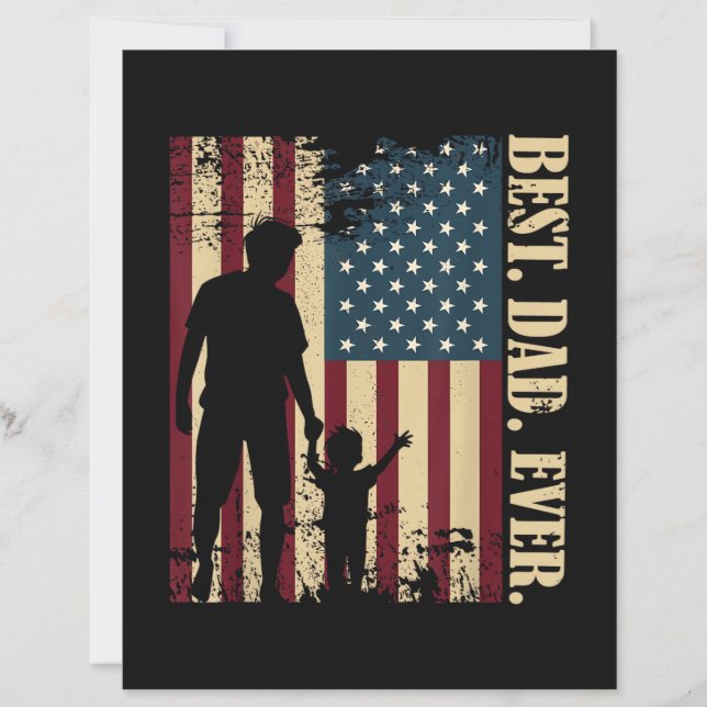 Bester Vater überhaupt mit uns Amerikanische Flagg (Vorderseite)