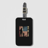Bester Vater überhaupt mit uns Amerikanische Flagg Gepäckanhänger (Vorderseite Vertikal)