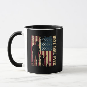 Bester Vater überhaupt mit uns Amerikanische Flagg Tasse