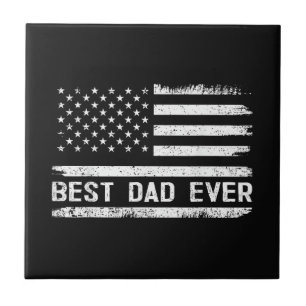 Bester Vater überhaupt mit US-amerikanischen Flagg Fliese