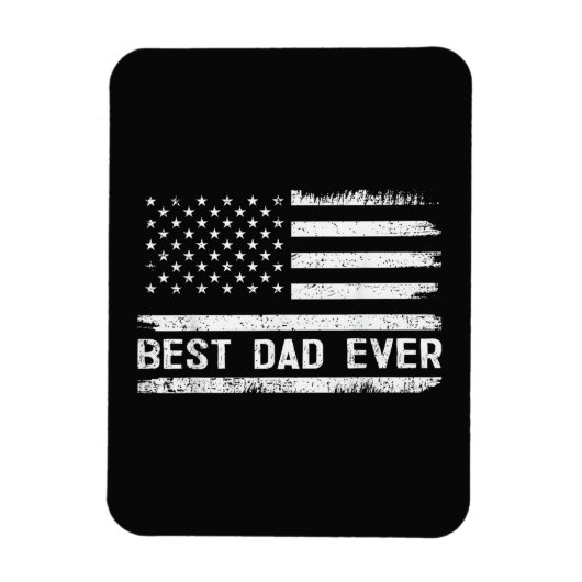 Bester Vater überhaupt mit US-amerikanischen Flagg Magnet (Vertikal)