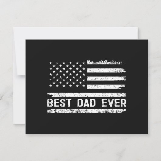 Bester Vater überhaupt mit US-amerikanischen Flagg Save The Date (Vorderseite)