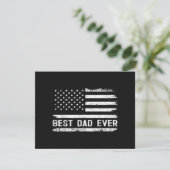 Bester Vater überhaupt mit US-amerikanischen Flagg Save The Date (Stehend Vorderseite)