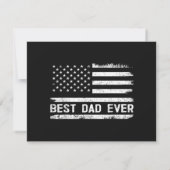 Bester Vater überhaupt mit US-amerikanischen Flagg Save The Date (Rückseite)