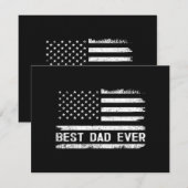 Bester Vater überhaupt mit US-amerikanischen Flagg Save The Date (Vorne/Hinten)