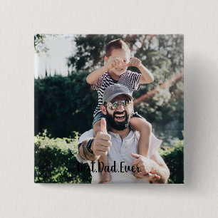 Bester Vater überhaupt moderne Fotocollage Button