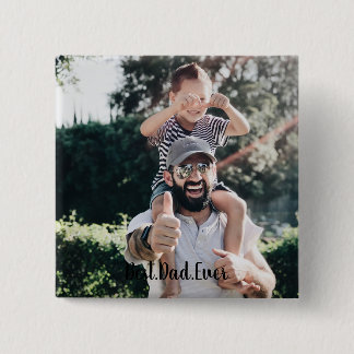 Bester Vater überhaupt moderne Fotocollage Button