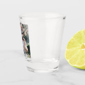 Bester Vater überhaupt moderne Fotocollage Schnapsglas (Rechts)