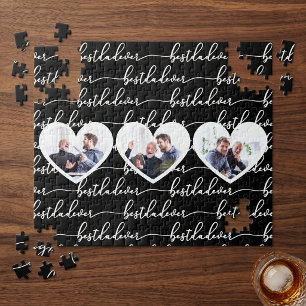 Bester Vater überhaupt Moderne Schrift Schwarz 3 F Puzzle