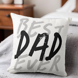 Bester Vater überhaupt Moderne schwarze und graue  Kissen