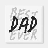 Bester Vater überhaupt Moderne schwarze und graue Magnet (Vorne)