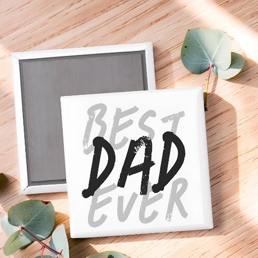 Bester Vater überhaupt Moderne schwarze und graue Magnet