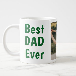 Bester Vater überhaupt modernes Foto grün Vatertag Jumbo-Tasse