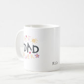 Bester Vater überhaupt Monogramm Name Kaffeetasse (Vorderseite Links)