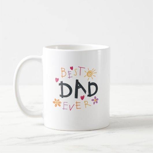 Bester Vater überhaupt Monogramm Name Kaffeetasse (Links)