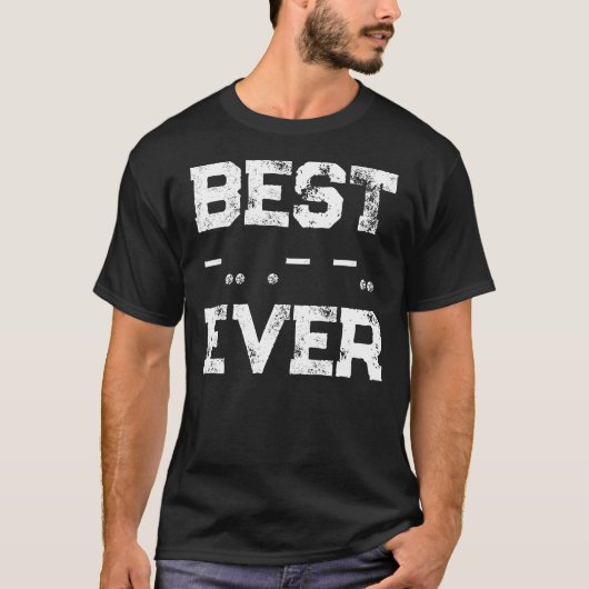 Bester Vater überhaupt Morsecode Ham-Radio T-Shirt (Vorderseite)