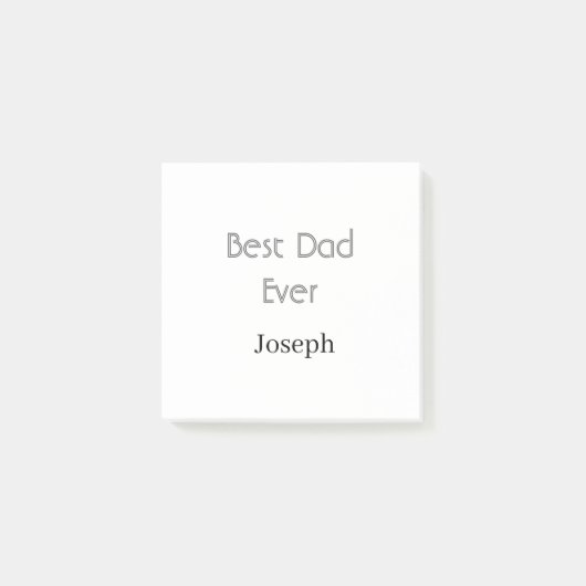Bester Vater überhaupt Name einfach minimal zum Va Post-it Klebezettel (Vorderseite)