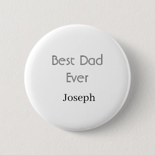 Bester Vater überhaupt Name einfach minimaler Vate Button (Vorderseite)