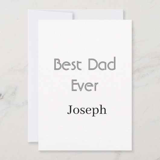 Bester Vater überhaupt Name einfach minimaler Vate Einladung (Vorderseite)