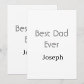 Bester Vater überhaupt Name einfach minimaler Vate Einladung (Vorne/Hinten)