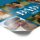 Bester Vater überhaupt – Personalisierte Fotocolla Fotodruck (Ecke)